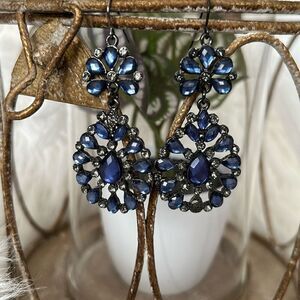 Blue teardrop earrings